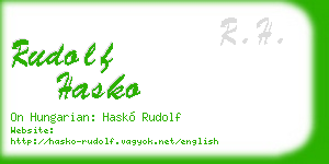 rudolf hasko business card